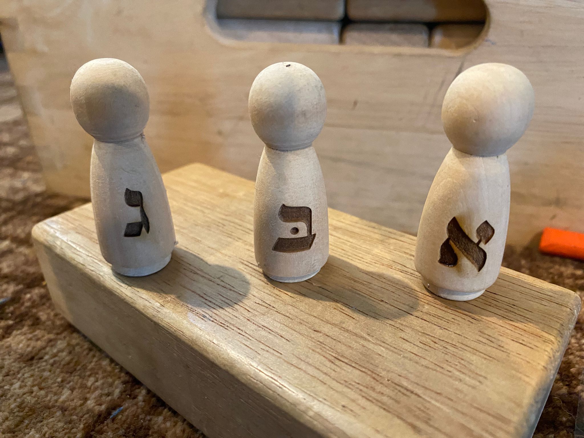 Alef-Bet Peg Dolls