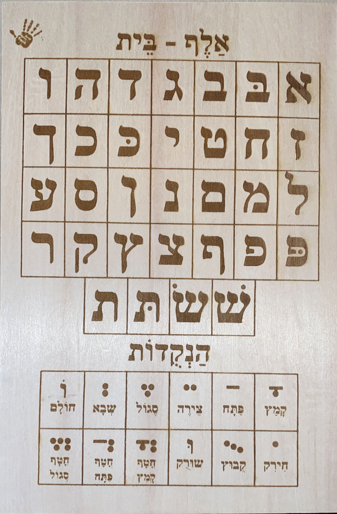 Engraved AlefBet Chart